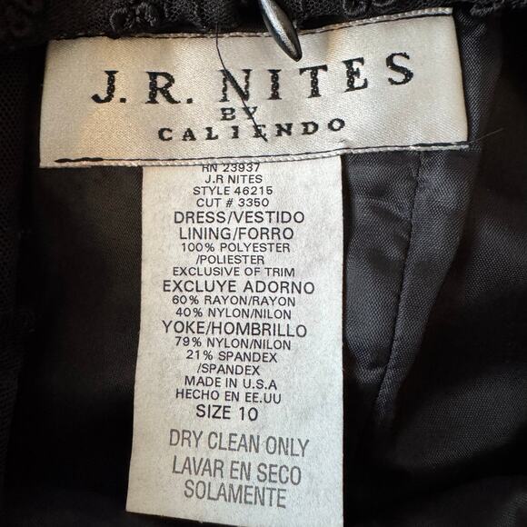 J.R Nite Vintage Cocktail Embellished Lace Floral Overlay Dress size 10 NEW - Picture 9 of 9